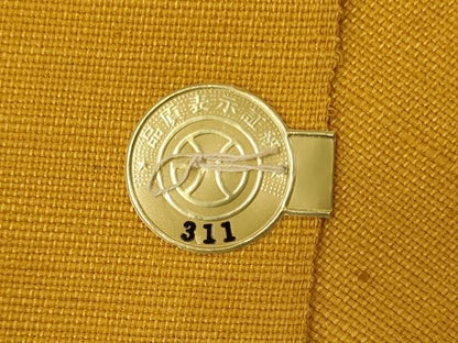平和屋着物◎西陣　八寸名古屋帯　紬地　幾何学文　証紙付き　正絹　逸品　CABF5865oy