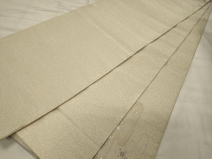 平和屋着物◎太鼓柄袋帯　綴れ　貝桶鼓文　銀彩　正絹　逸品　CABF5914oy