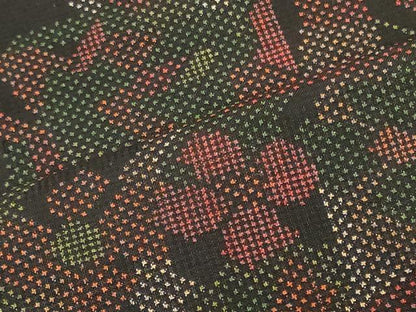 平和屋着物■本場大島紬 7マルキ 幾何学花文 正絹 逸品 CABF5933oy