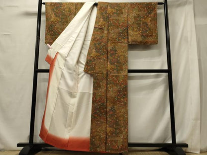 平和屋着物■上質な小紋 陶器花文 正絹 逸品 未使用 CABF5943oy