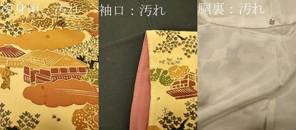 平和屋着物■上質な小紋 雲取り人物風景文 正絹 逸品 CABF5949oy