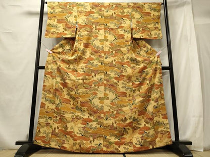 平和屋着物■上質な小紋 雲取り人物風景文 正絹 逸品 CABF5949oy
