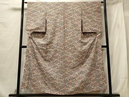 平和屋着物■上質な小紋 雲取り舞花文 正絹 逸品 CABF5950oy