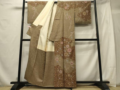 平和屋着物■訪問着　枝花文　金彩　正絹　逸品　未使用　CABF5954oy