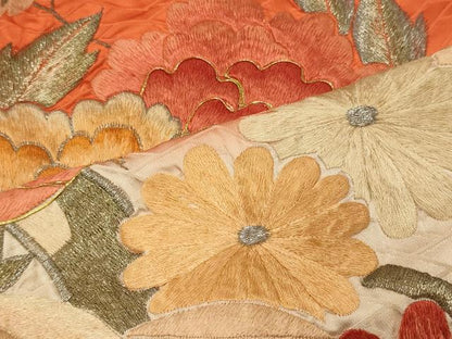 平和屋着物■豪華振袖 駒刺繍 花車文 暈し染め 金銀糸 正絹 逸品 CABF5956oy