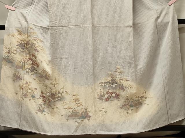 平和屋着物■訪問着 風景花松文 暈し染め 正絹 逸品 CABF5957oy