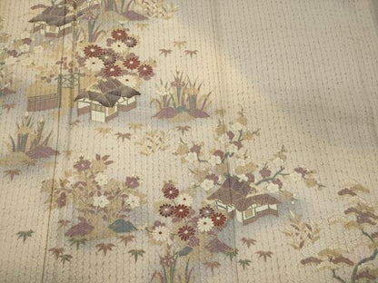 平和屋着物■訪問着 風景花松文 暈し染め 正絹 逸品 CABF5957oy