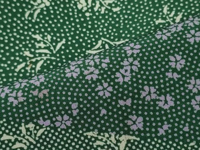 平和屋着物■小紋 切り嵌め草花文 洗える着物 CABF5985oy