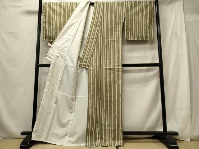 平和屋着物■小紋　間道　洗える着物　未使用　CABF5991oy