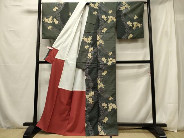 平和屋着物■小紋　辻が花　洗える着物　CABF5992oy