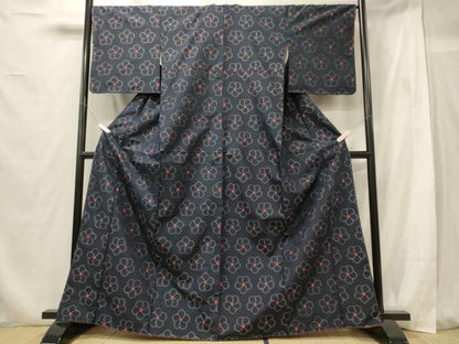 平和屋着物■上質な紬 舞花文 正絹 逸品 未使用 CABF6000oy
