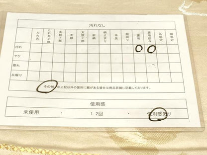 平和屋着物◎六通柄袋帯　草花文　金銀糸　正絹　逸品　CABF6006dy