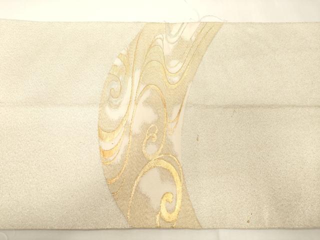 平和屋着物◎綴れ　八寸名古屋帯　流水文　金銀糸　正絹　逸品　CABF6015dy