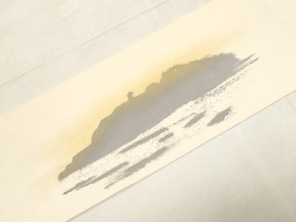 平和屋着物◎塩瀬　九寸名古屋帯　霞文　金彩　正絹　逸品　CABF6025dy