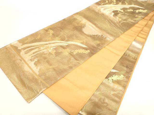 平和屋着物◎六通柄袋帯　滝　金銀糸　正絹　逸品　CABF6037dy