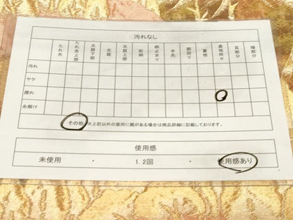 平和屋着物◎六通柄袋帯　遠山文　金糸　正絹　逸品　CABF6038dy