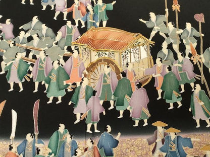 平和屋着物■豪華黒留袖　駒刺繍　萬寿染　人物文　暈し染め　金銀彩　正絹　逸品　CABF6131dy
