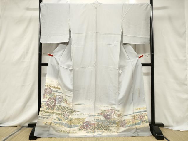 平和屋着物■豪華色留袖 寿光織 吉祥華紋錦図 暈し染め 金糸 ロング丈 正絹 逸品 CABF6140dy