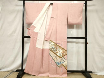 平和屋着物■豪華色留袖　風景文　金彩　正絹　逸品　CABF6143dy