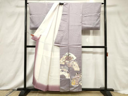 平和屋着物■訪問着　地紙人物花文　金彩　正絹　逸品　CABF6144dy