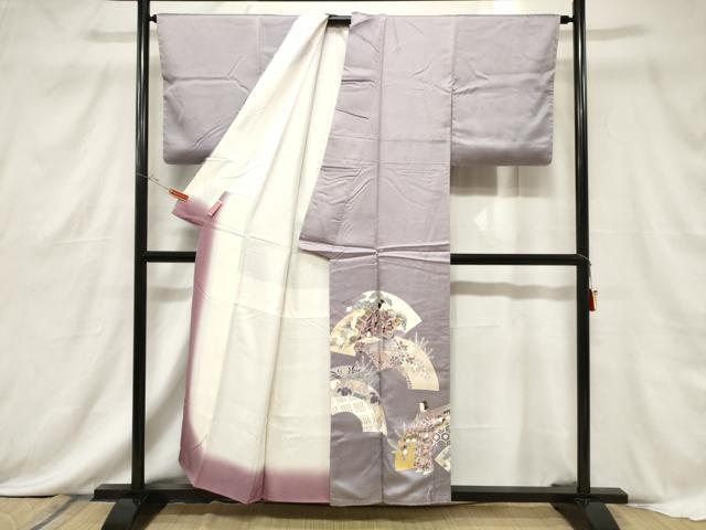 平和屋着物■訪問着　地紙人物花文　金彩　正絹　逸品　CABF6144dy