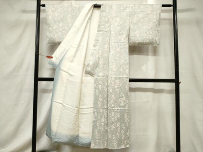 平和屋着物■上質な小紋　草花文　正絹　逸品　CABF6145dy
