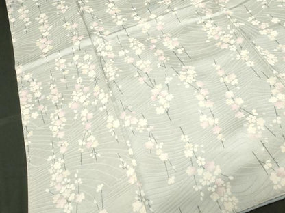 平和屋着物■上質な小紋　草花文　正絹　逸品　CABF6145dy