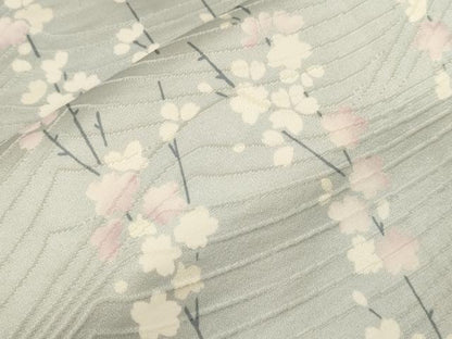 平和屋着物■上質な小紋　草花文　正絹　逸品　CABF6145dy