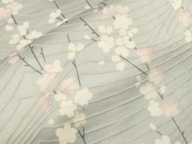 平和屋着物■上質な小紋　草花文　正絹　逸品　CABF6145dy