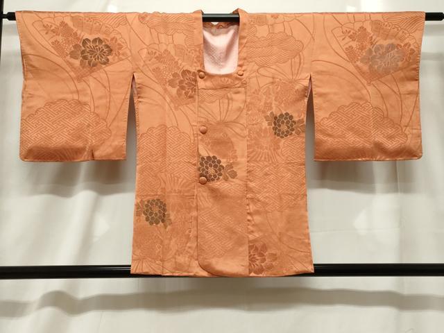 平和屋着物＃道行コート　雲取り花文　銀糸　正絹　逸品　未使用　CABF6161dy