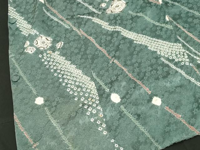 平和屋着物＃道行コート　絞り　辻が花　さが美扱い　正絹　逸品　CABF6163dy
