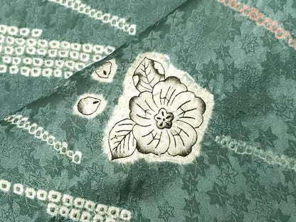 平和屋着物＃道行コート　絞り　辻が花　さが美扱い　正絹　逸品　CABF6163dy
