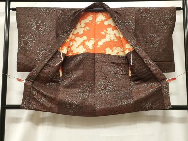 平和屋着物＃羽織　菊尽くし　銀糸　正絹　逸品　CABF6175dy