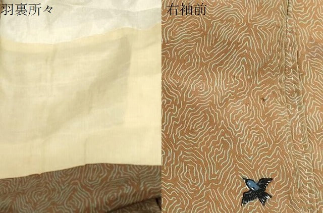 平和屋着物＃羽織　飛鳥文　正絹　逸品　CABF6182dy
