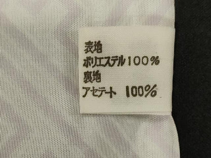 平和屋着物＃羽織　刺繍　鼓花文　黒地　金糸　洗える着物　CABF6183dy