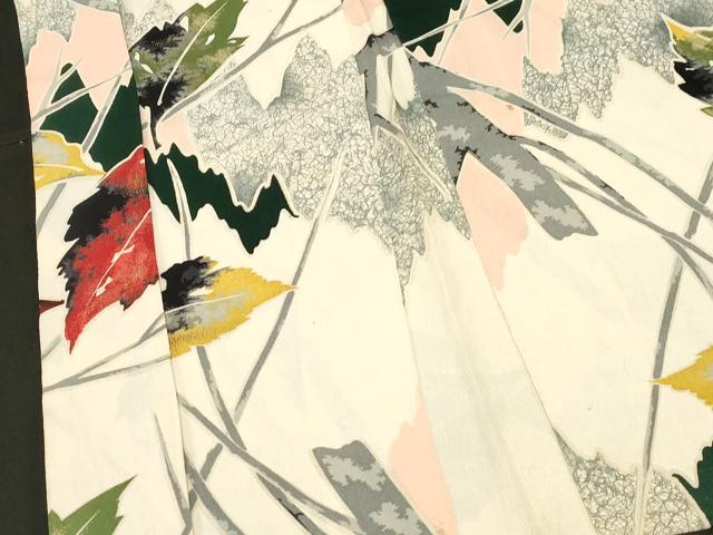平和屋着物＃アンティーク　大正ロマン　羽織　枝葉文　金彩　正絹　逸品　CABF6188dy