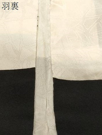 平和屋着物＃羽織　楓文　黒地　金糸　正絹　逸品　CABF6189dy