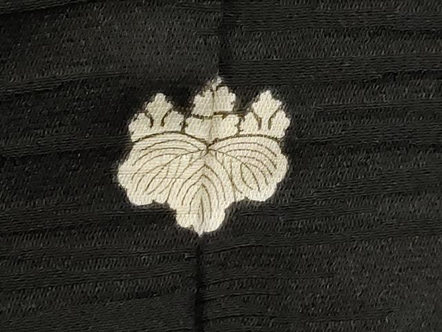 平和屋着物＃羽織　寿光織　枝花文　黒地　金銀糸　正絹　逸品　CABE5310in 平和屋着物＃羽織 寿光織 枝花文 黒地 金銀糸 正絹 逸品 CABF6192dy
