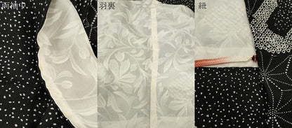 平和屋着物＃羽織　絞り　流水麻の葉文　黒地　正絹　逸品　CABF6195dy