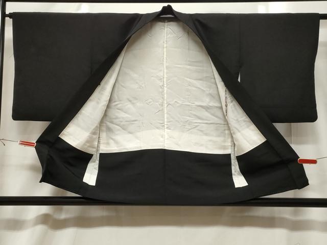平和屋着物＃羽織　寿光織　風景文　黒地　金糸　正絹　逸品　CABF6199dy
