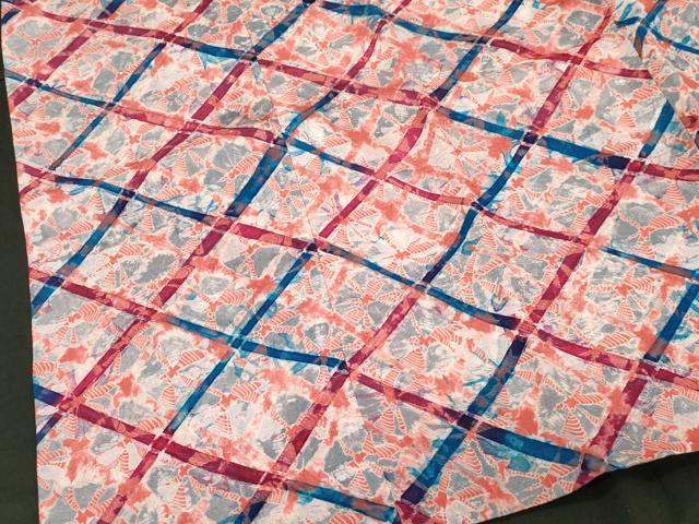 平和屋着物＃道行コート　菱文　正絹　逸品　未使用　CABF6206dy