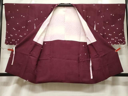 平和屋着物＃道行コート　鉢梅　正絹　逸品　CABF6210dy