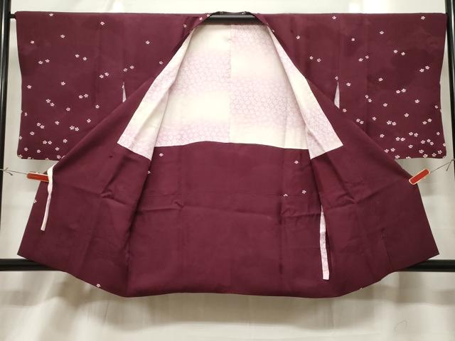 平和屋着物＃道行コート　鉢梅　正絹　逸品　CABF6210dy
