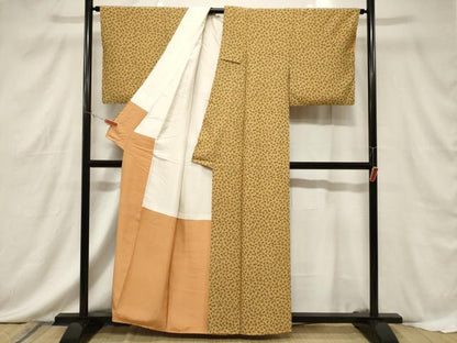 平和屋着物■上質な小紋 南天文 鬼しぼ縮緬 正絹 逸品 CABF6217dy