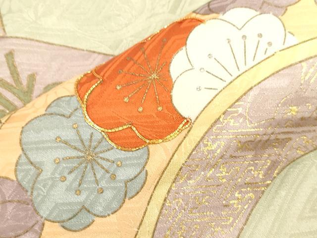 平和屋着物■豪華振袖 駒刺繍 青海波 松竹梅 金彩 正絹 逸品 CABF6224dy