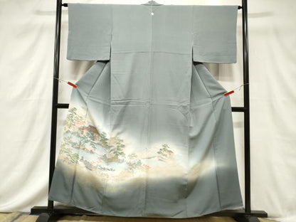 平和屋着物■豪華色留袖 寿光織 風景文 金糸 正絹 逸品 CABF6229dy