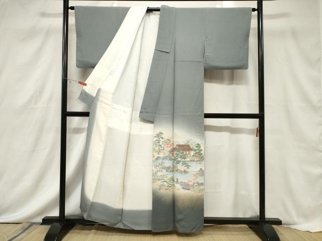 平和屋着物■豪華色留袖 寿光織 風景文 金糸 正絹 逸品 CABF6229dy