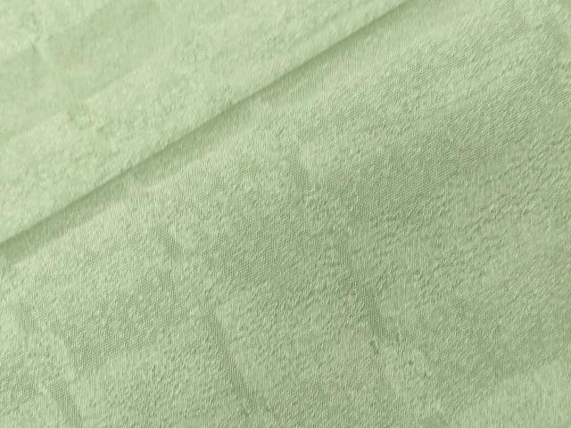 平和屋着物■上質な色無地　横段地紋　若菜色　正絹　逸品　未使用　CABF6231dy