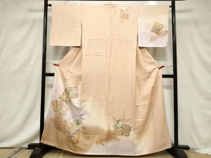 平和屋着物■訪問着　破れ色紙重ね飛鶴花文　暈し染め　金銀彩　そごう扱い　正絹　逸品　CABF6233dy