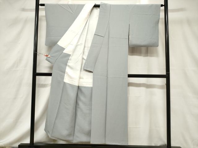 平和屋着物■上質な色無地 青磁鼠色 正絹 逸品 CABF6235dy